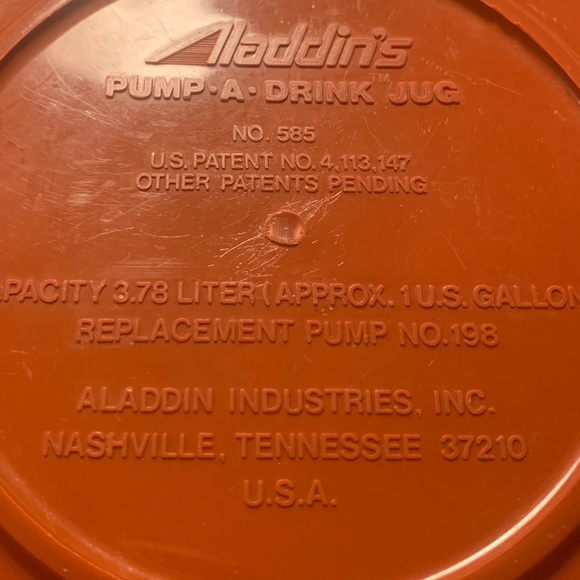 Vintage Aladdin: Pump-a-Drink #585 (1) Gallon Picnic Style Thermos Jug: USA - Picture 5 of 11